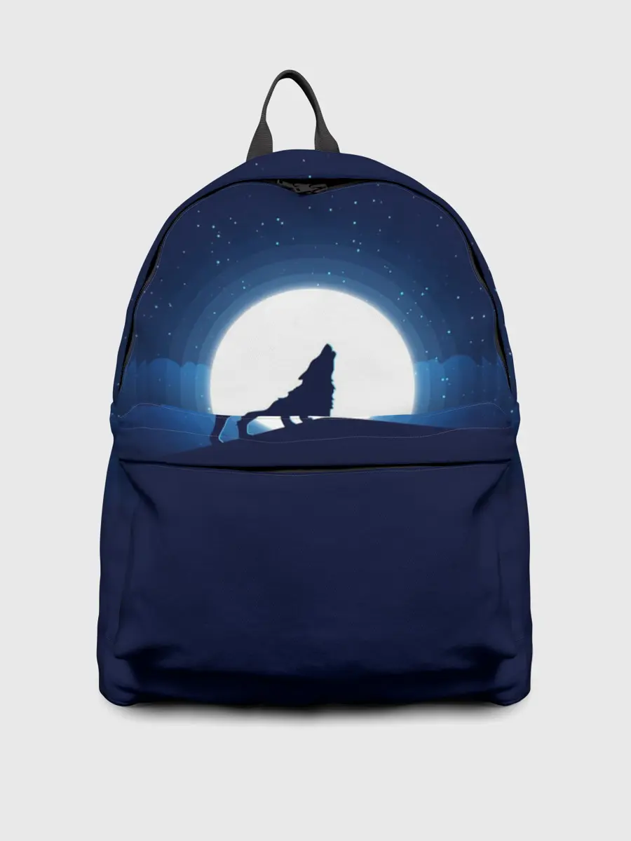 Рюкзак джинсовый / Воющий на луну