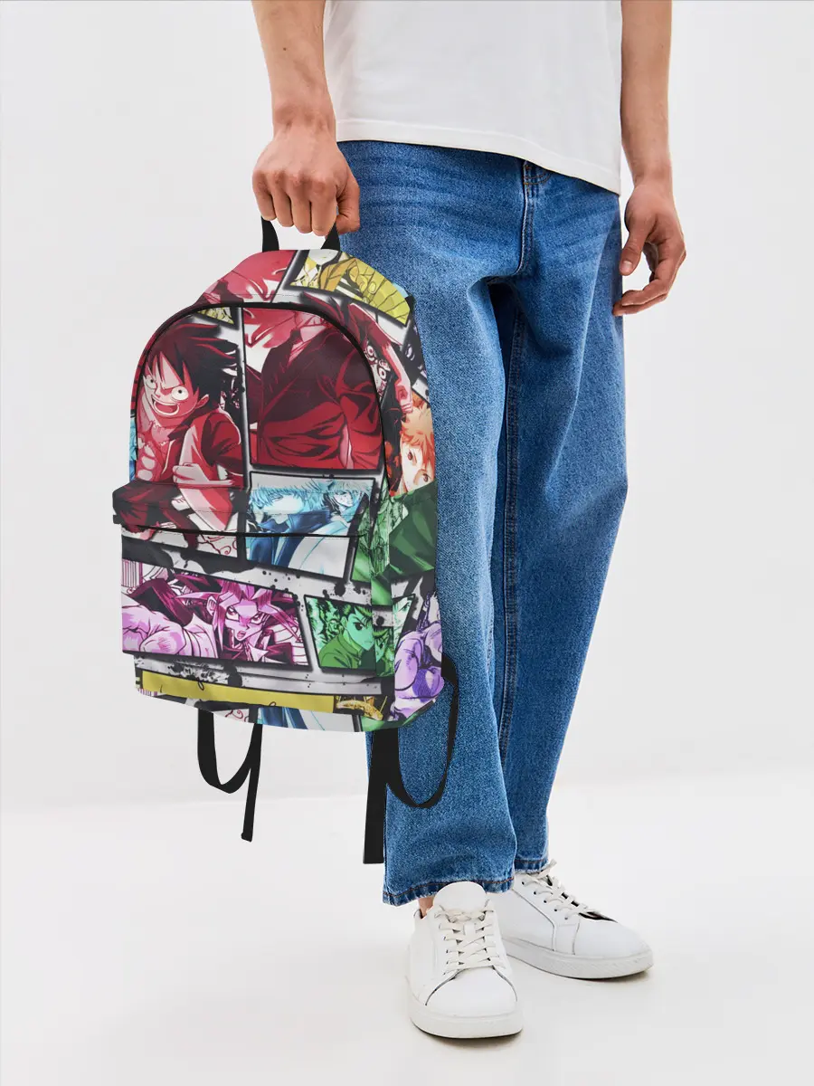 Рюкзак джинсовый / EPIC MAIN ANIME CHARACTERS 3D!