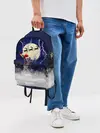 Рюкзак джинсовый / Новогодний Кот