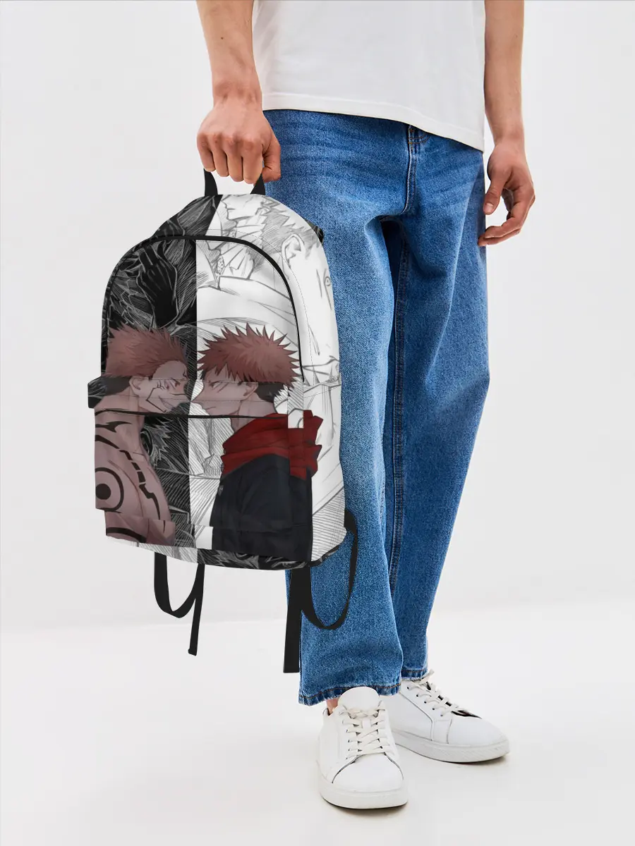 Рюкзак джинсовый / Jujutsu Kaisen Сукуна х Юдзи