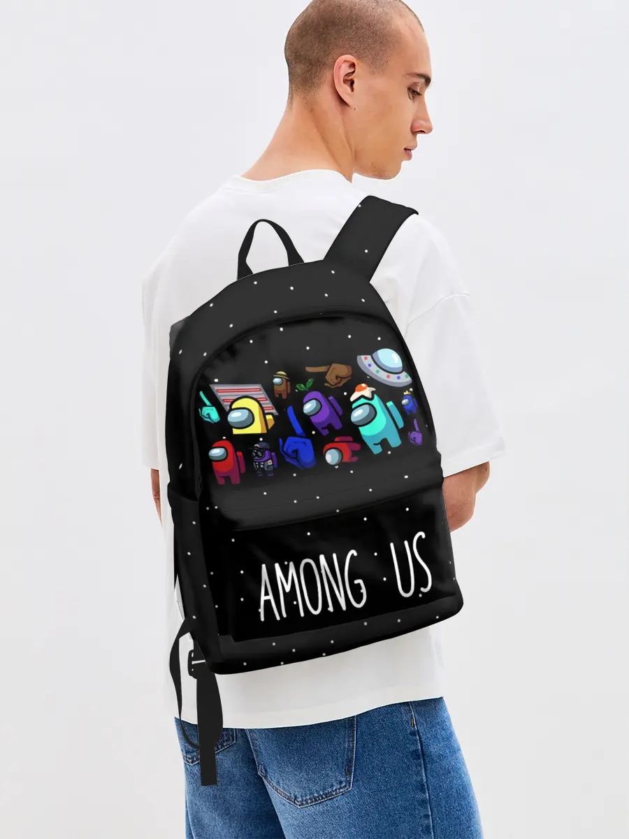 Рюкзак джинсовый / Among Us Звёзды