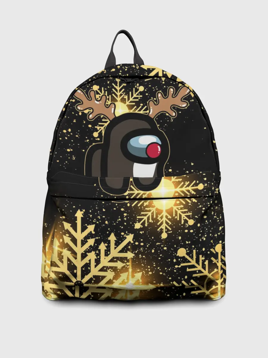 Рюкзак джинсовый / AMONG US НОВОГОДНИЙ