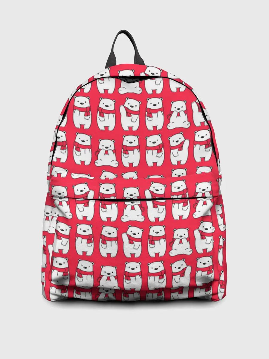 Рюкзак джинсовый / Мишки в шарфиках