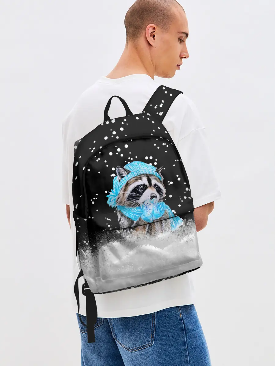 Рюкзак джинсовый / Енот