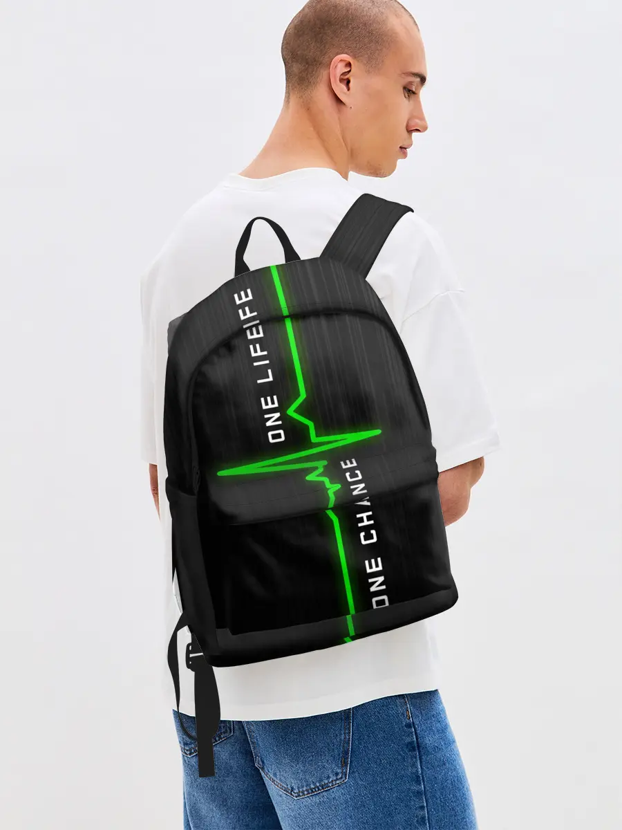 Рюкзак джинсовый / ОДНА ЖИЗНЬ - ОДИН ШАНС