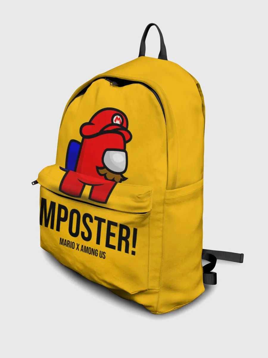 Рюкзак джинсовый / IMPOSTER! Mario X Among Us