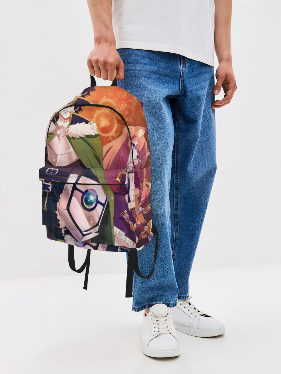 Рюкзак джинсовый / восхождение героя щита