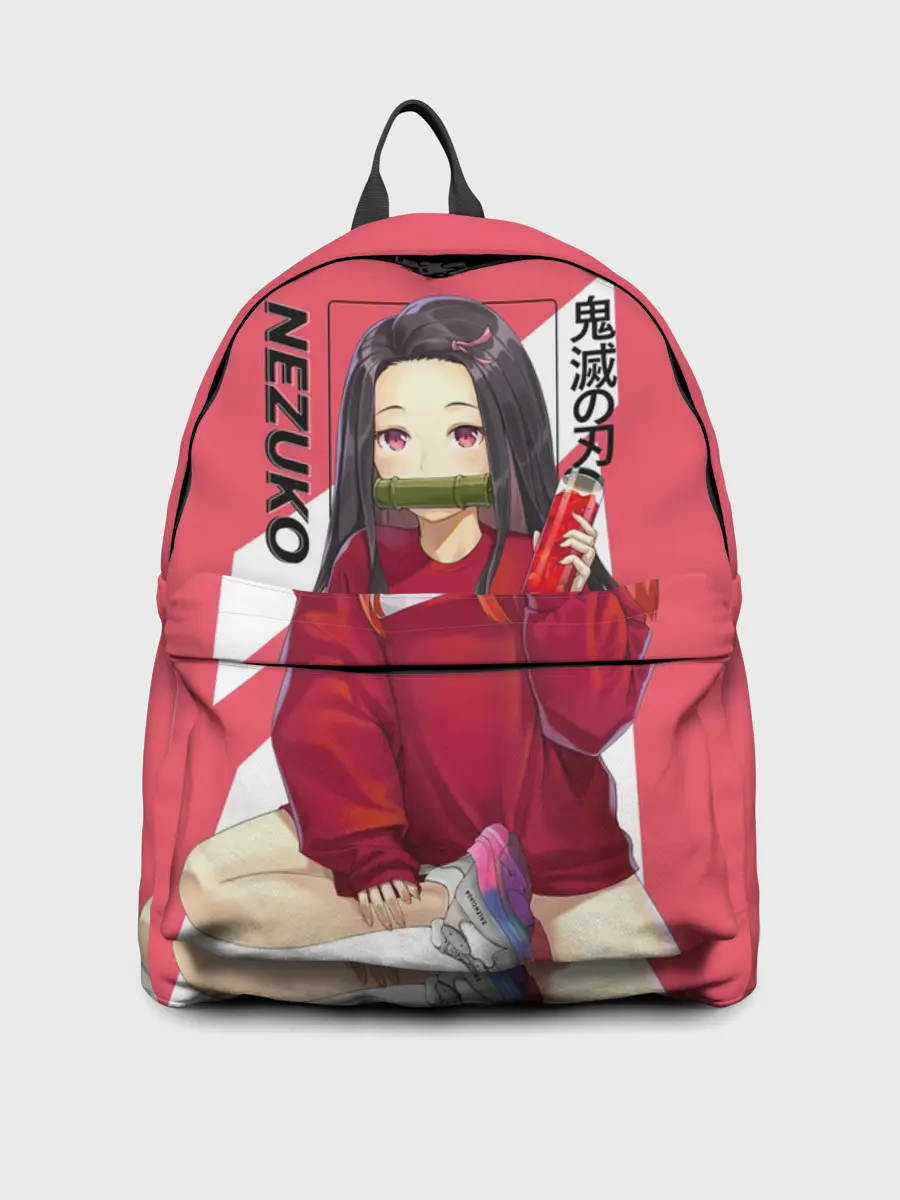 Рюкзак джинсовый / Незуко коралловый