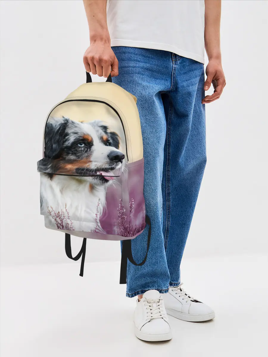 Рюкзак джинсовый / Австралийская Овчарка