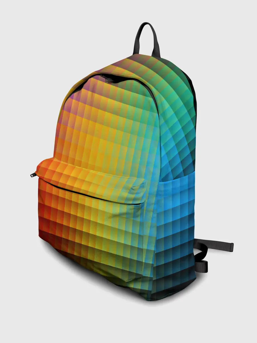 Рюкзак джинсовый / Разноцветные пиксели