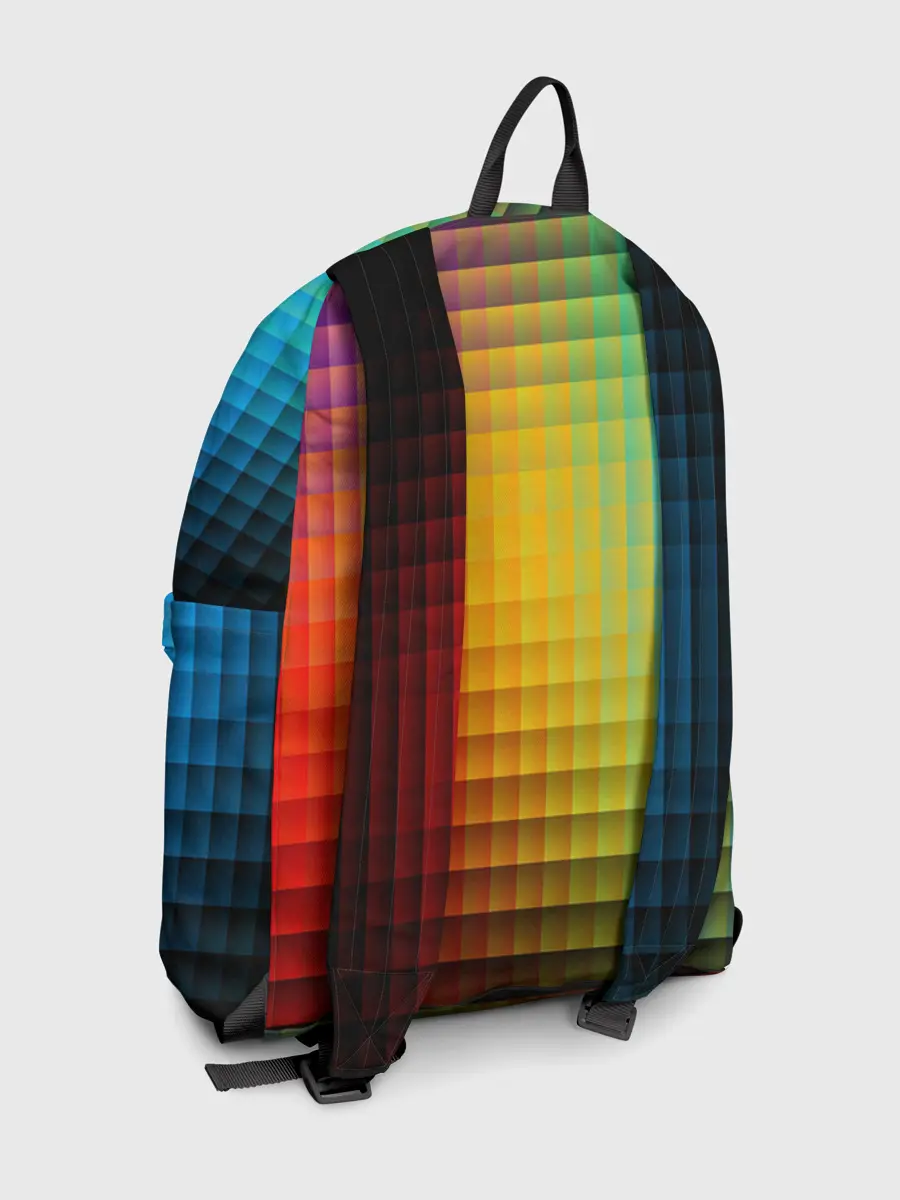 Рюкзак джинсовый / Разноцветные пиксели