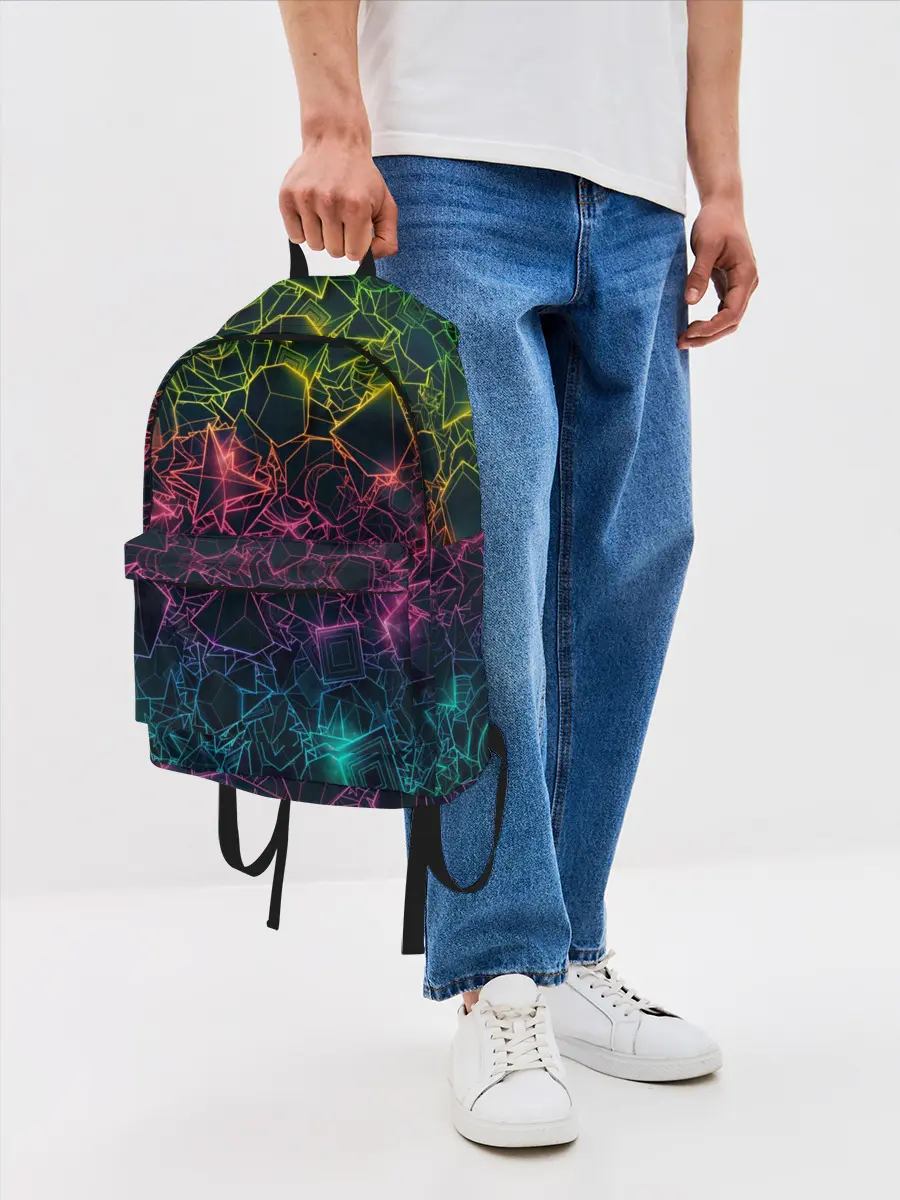 Рюкзак джинсовый / Клубная геометрия