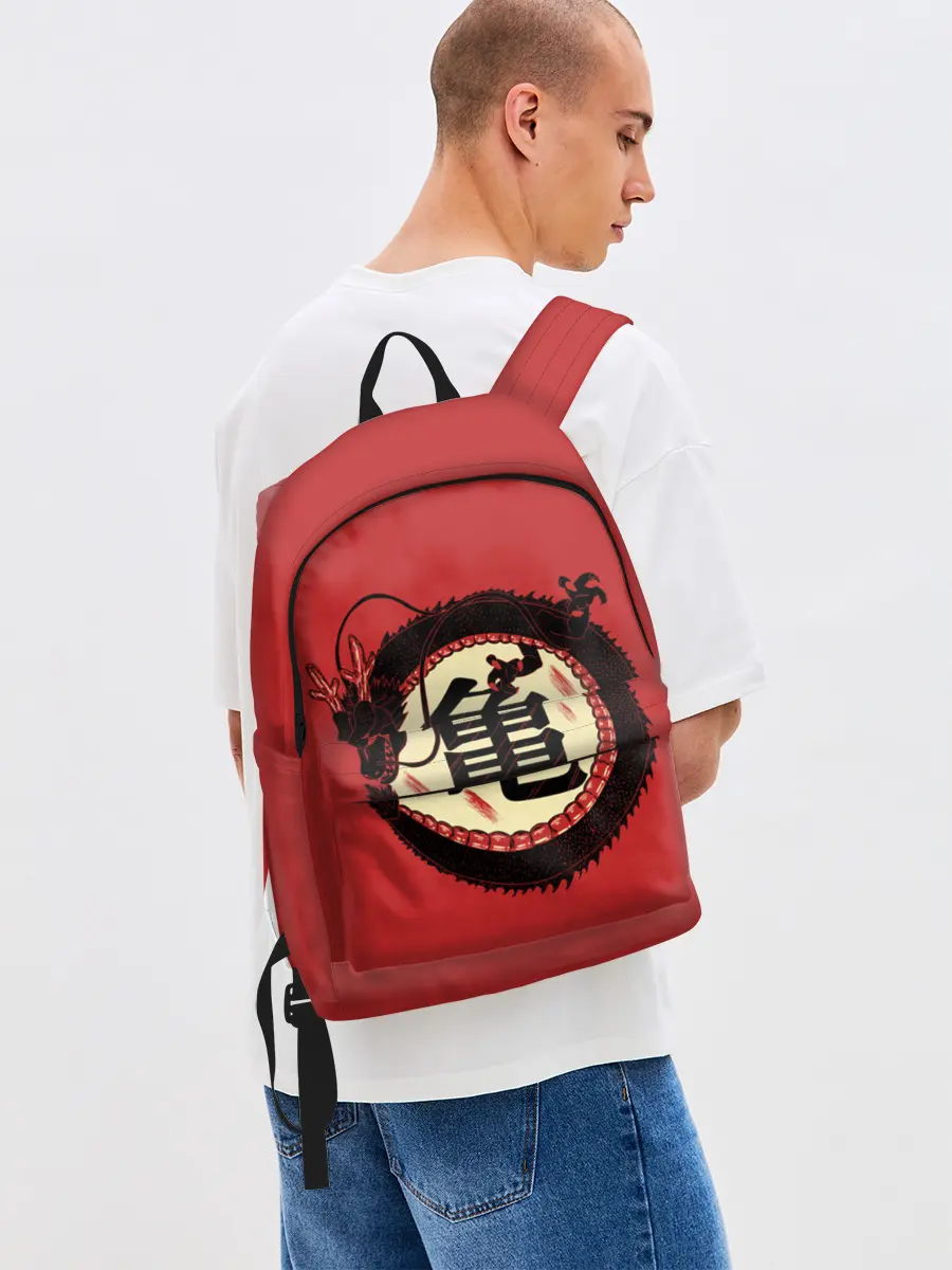 Рюкзак джинсовый / Иероглифы Китайский Дракон
