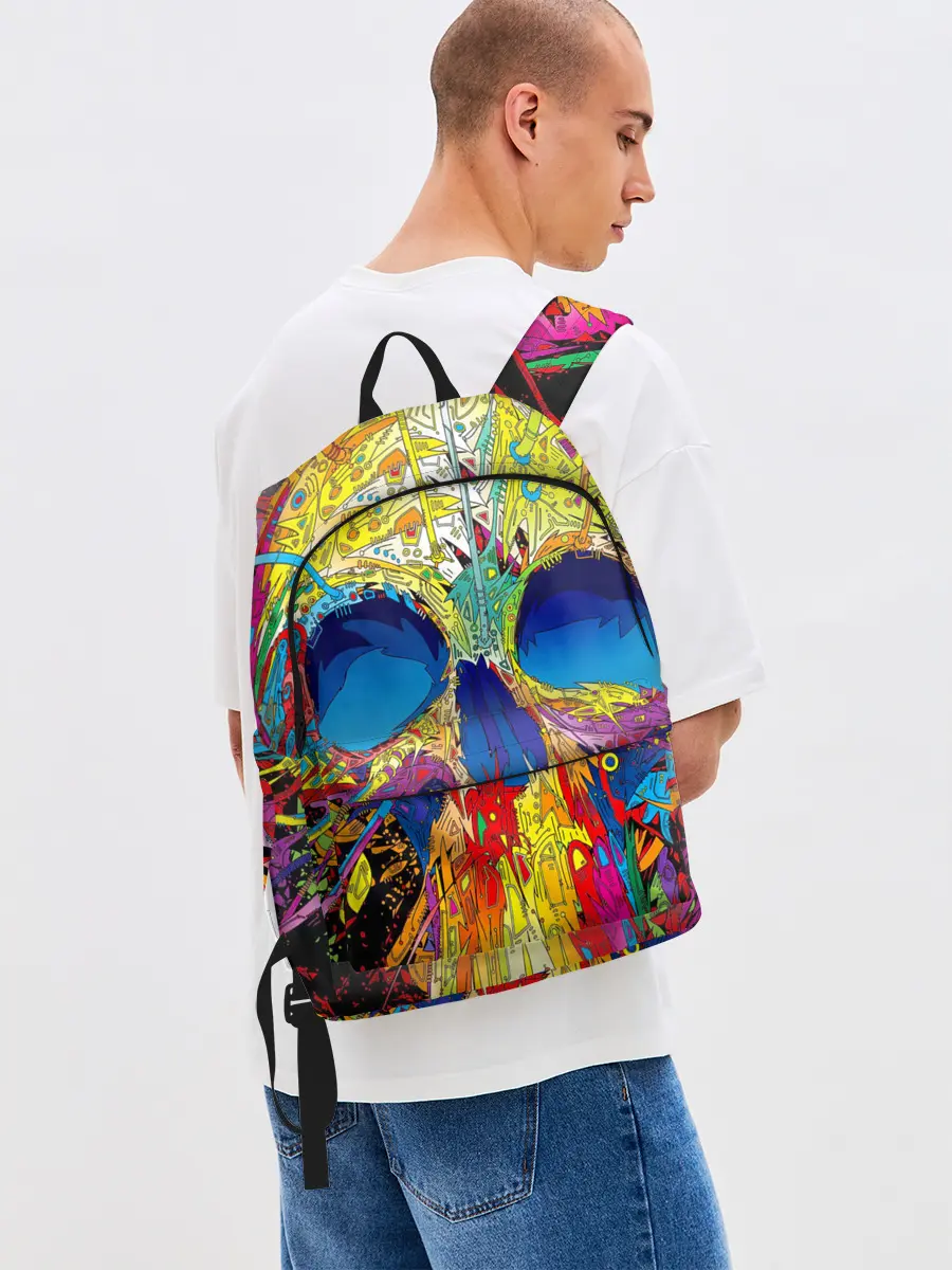 Рюкзак джинсовый / Череп