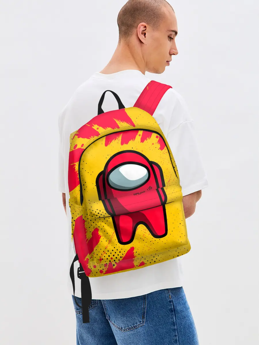 Рюкзак джинсовый / AMONG US - КРАСНЫЙ