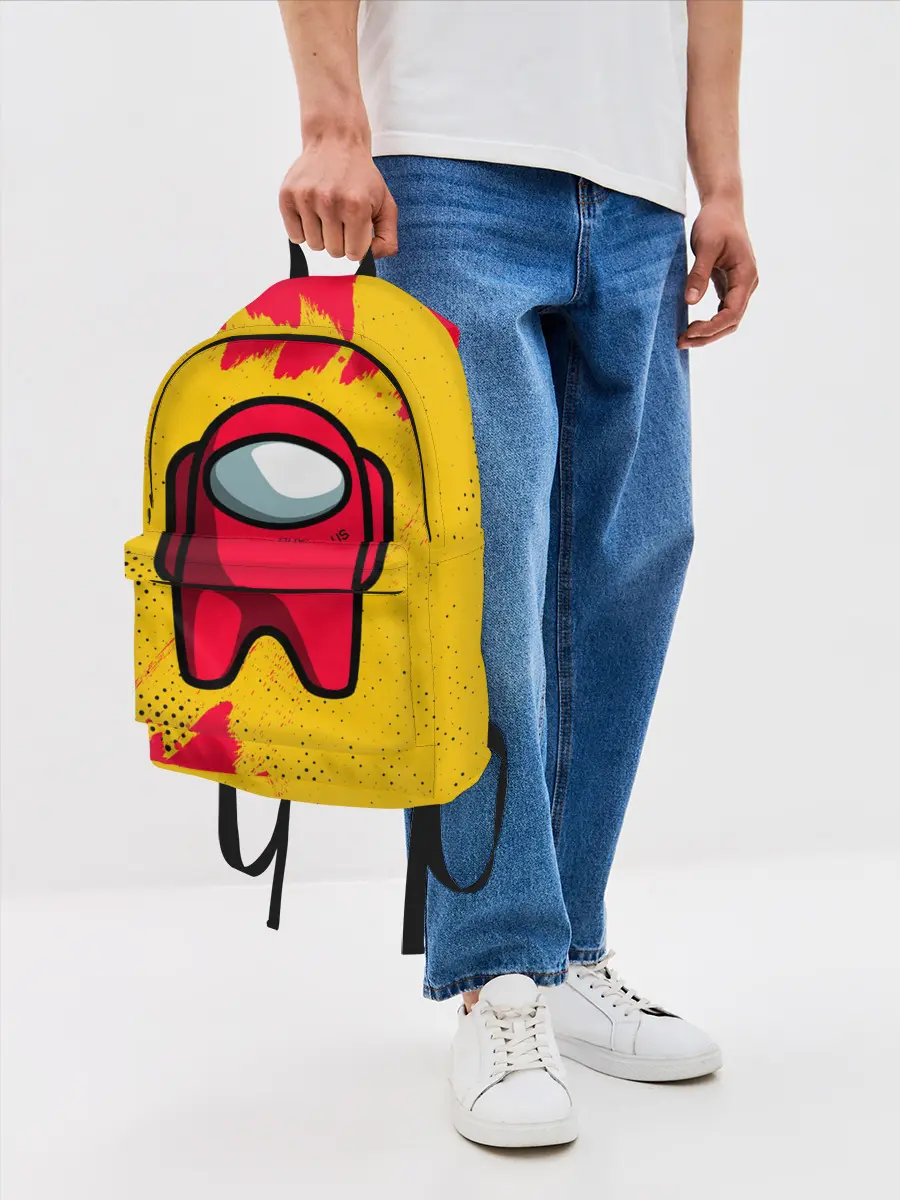 Рюкзак джинсовый / AMONG US - КРАСНЫЙ