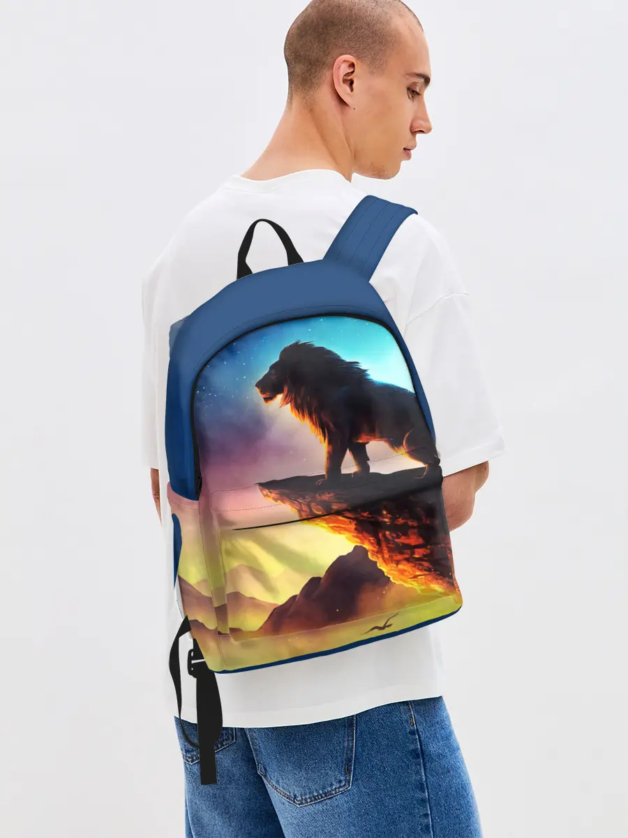 Рюкзак джинсовый / Лев