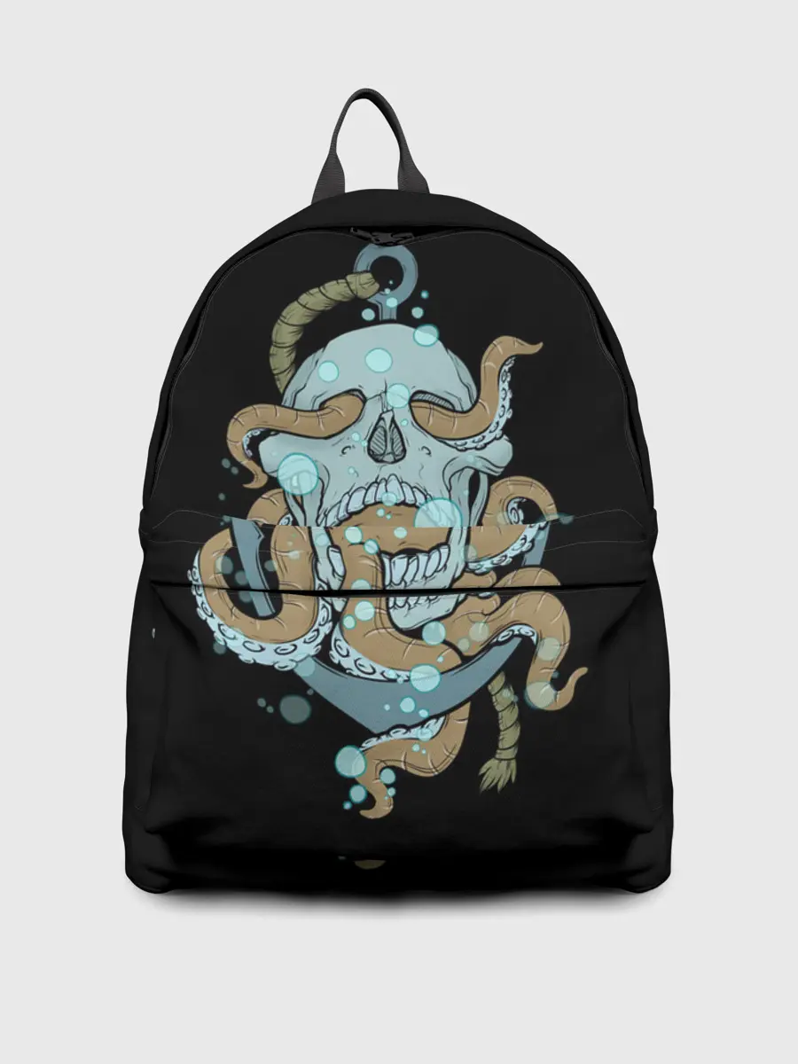 Рюкзак джинсовый / ЧЕРЕП И ЩУПАЛЬЦА