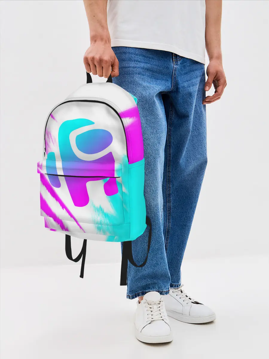 Рюкзак джинсовый / AMONG US - NEON