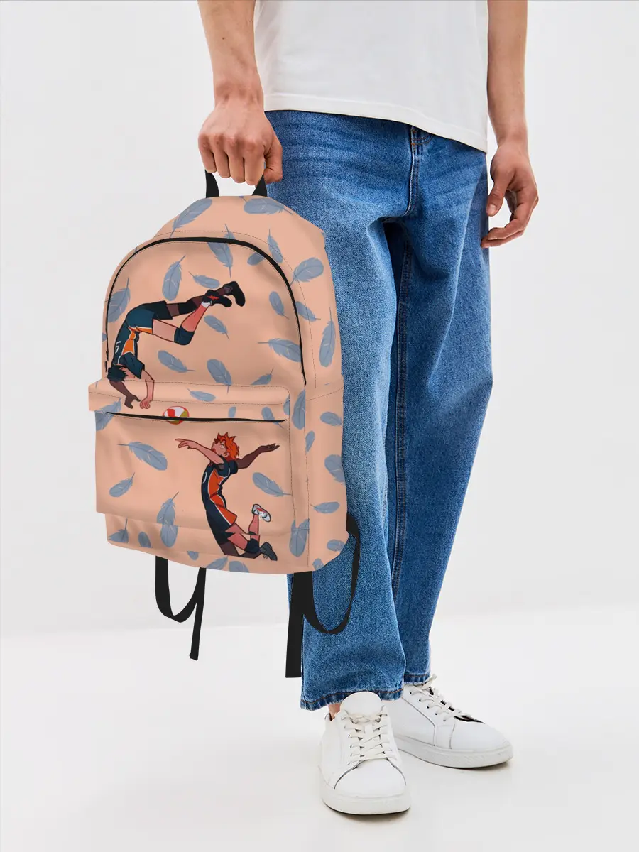 Рюкзак джинсовый / Karasuno Tobio x Hinata