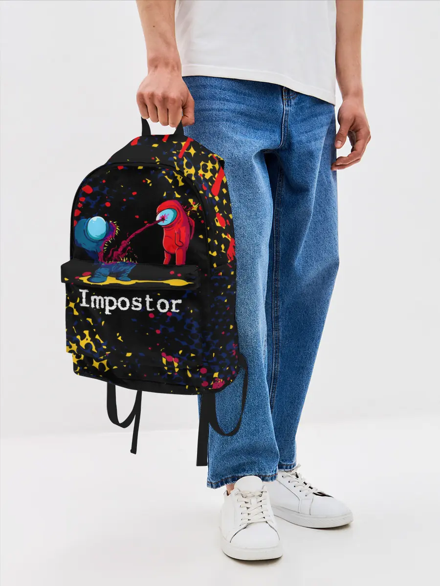 Рюкзак джинсовый / Among Us - Impostor.