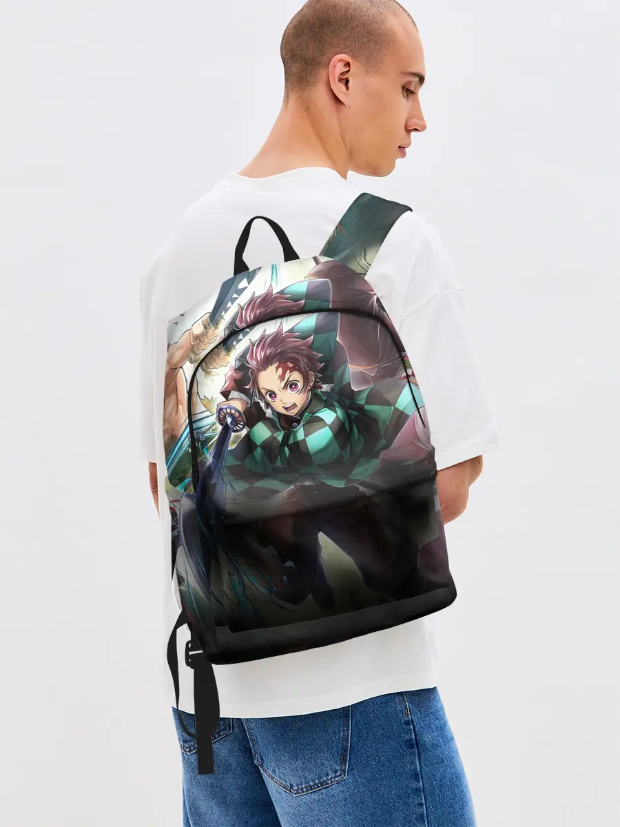 Рюкзак джинсовый / КЛИНОК РАССЕКАЮЩИЙ ДЕМОНОВ