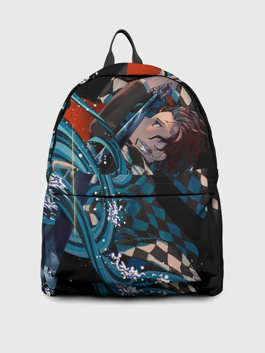 Рюкзак джинсовый / КЛИНОК РАССЕКАЮЩИЙ ДЕМОНОВ