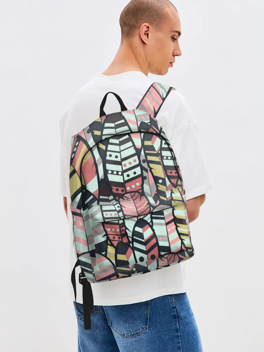 Рюкзак джинсовый / Индейские перья