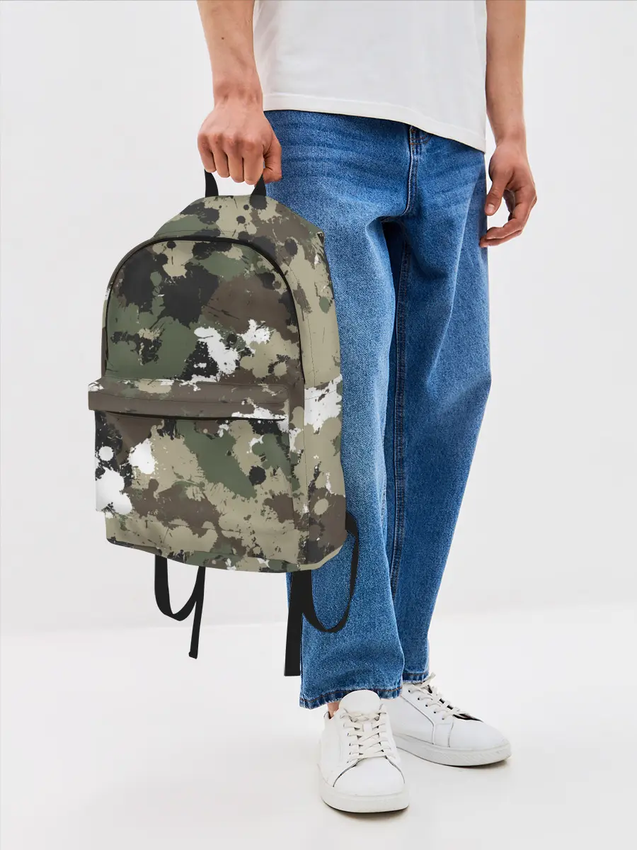 Рюкзак джинсовый / Камуфляж с кляксами