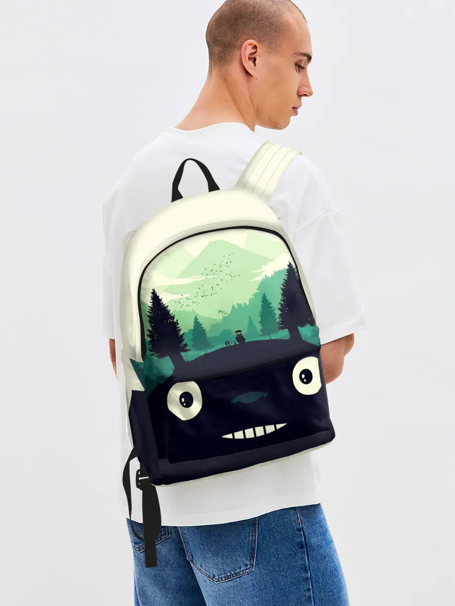 Рюкзак джинсовый / Тоторо охраняет лес