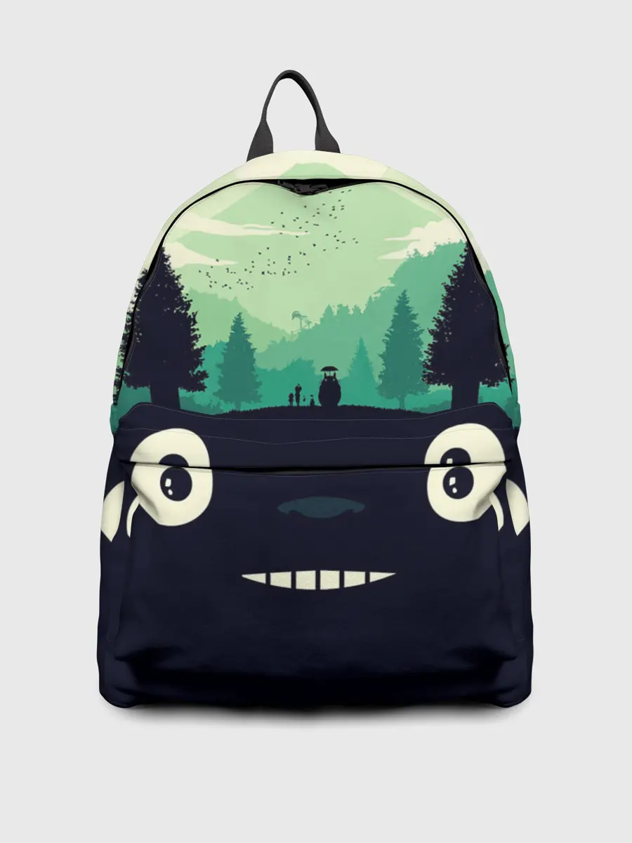 Рюкзак джинсовый / Тоторо охраняет лес