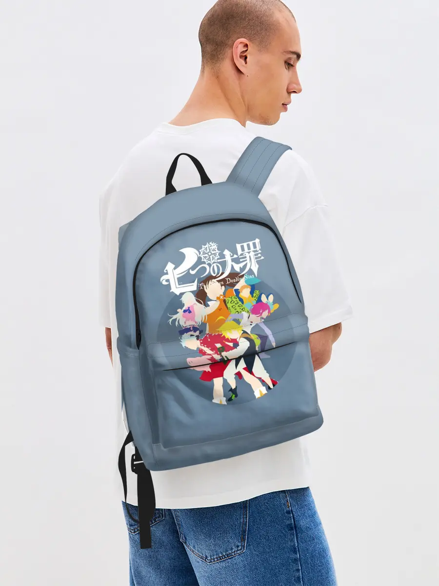 Рюкзак джинсовый / Nanatsu no Taizai силуэты героев