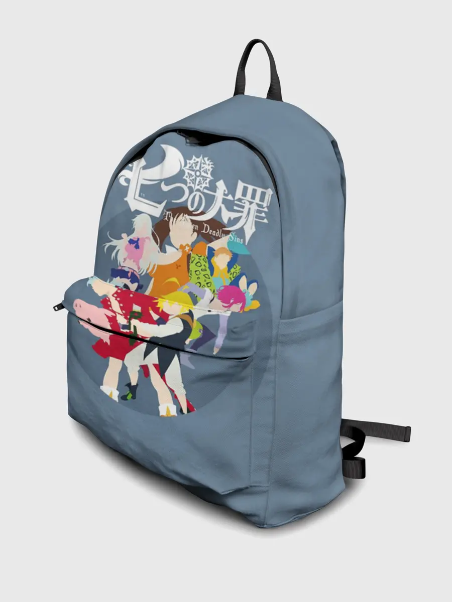 Рюкзак джинсовый / Nanatsu no Taizai силуэты героев