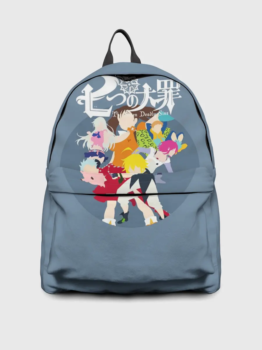 Рюкзак джинсовый / Nanatsu no Taizai силуэты героев