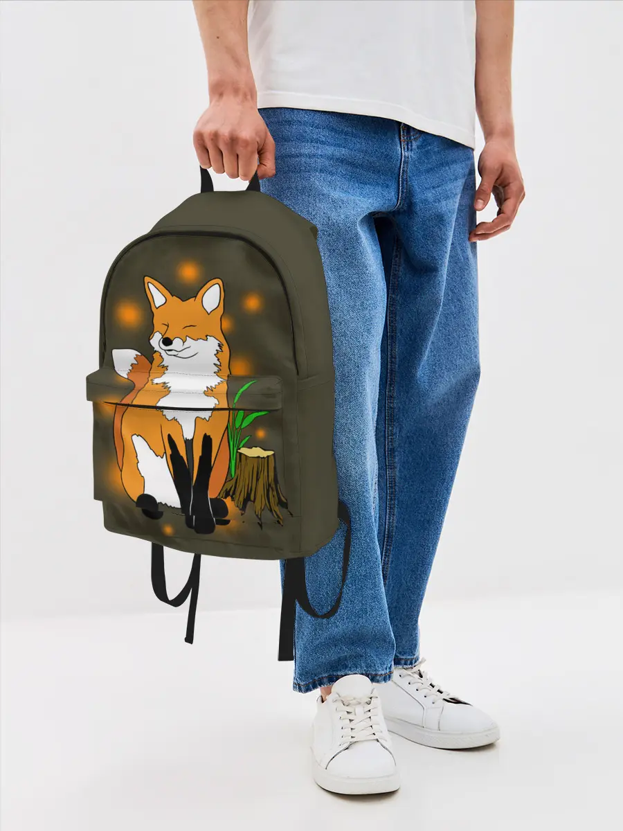 Рюкзак джинсовый / Лиса в лесу