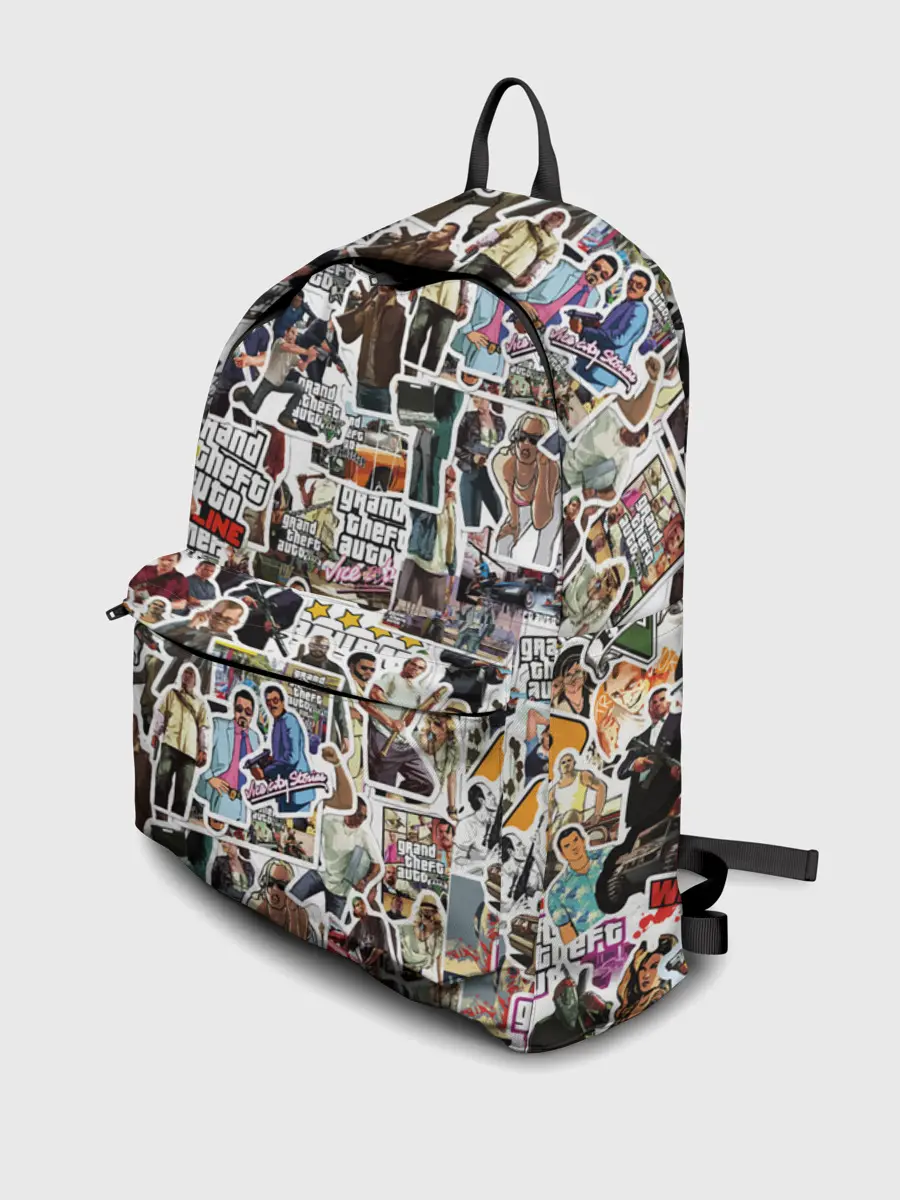Рюкзак джинсовый / GTA Sticker Bombing