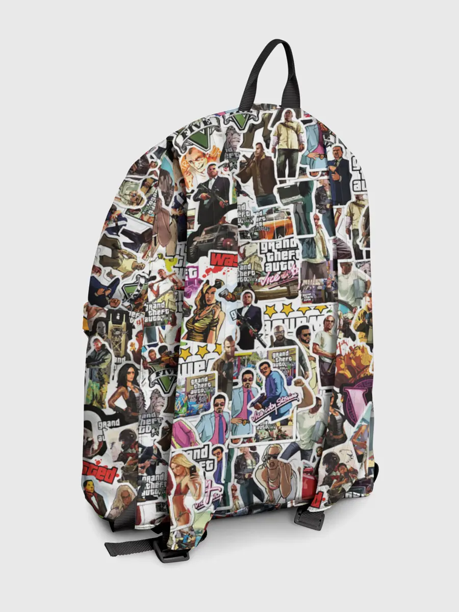 Рюкзак джинсовый / GTA Sticker Bombing