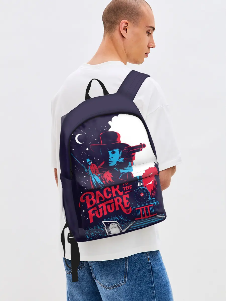 Рюкзак джинсовый / назад в будущее
