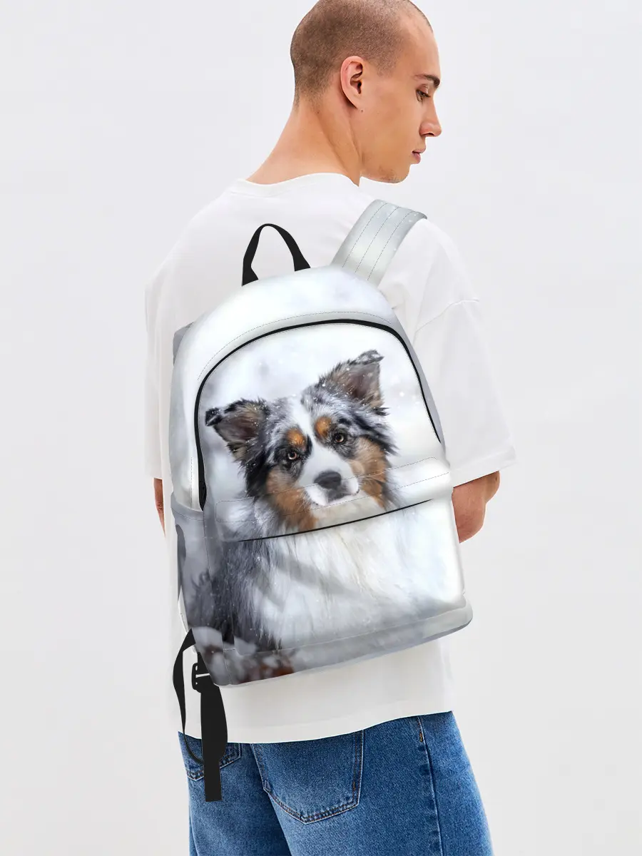 Рюкзак джинсовый / Австралийская овчарка