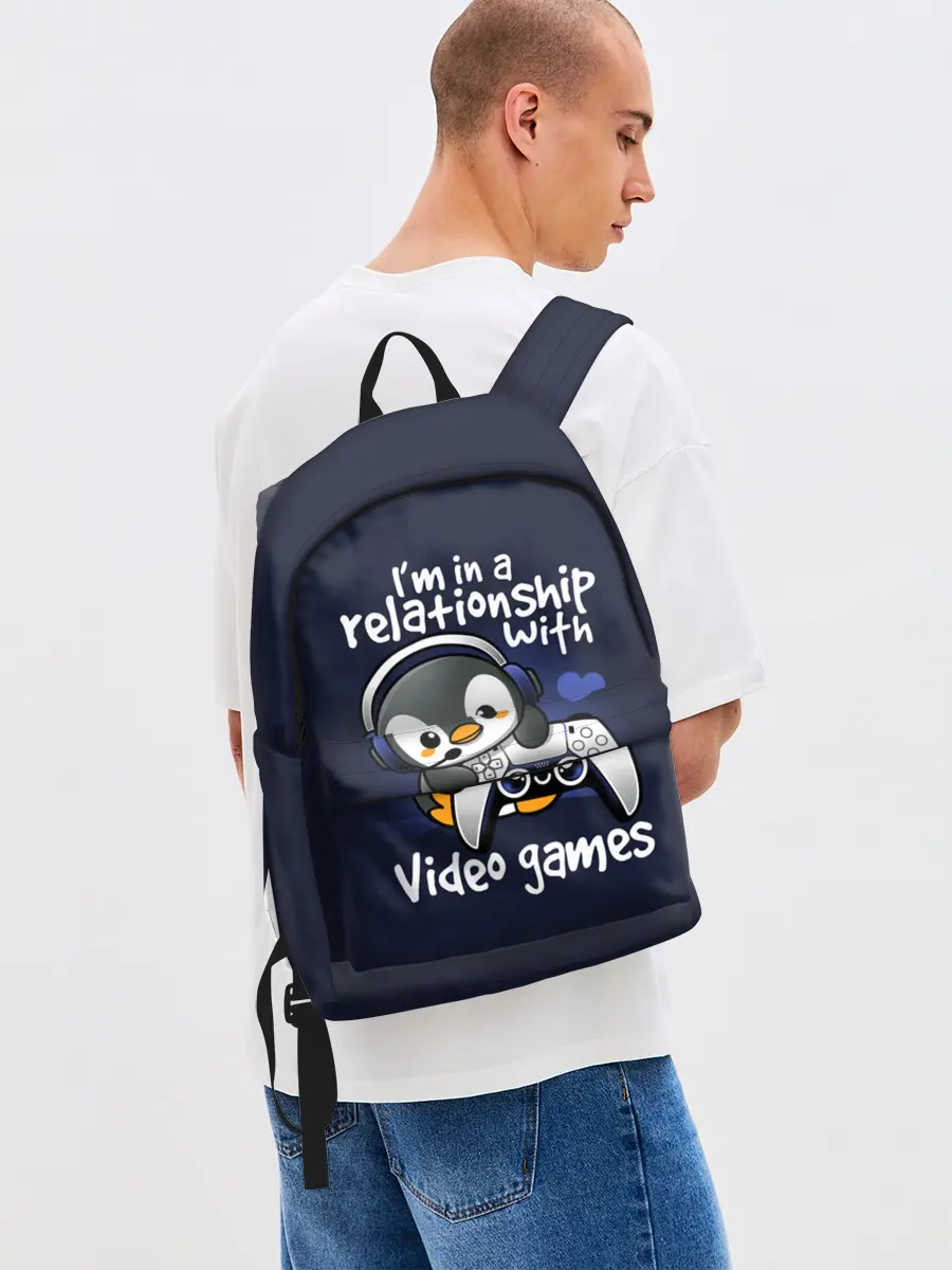 Рюкзак джинсовый / У меня отношения с играми