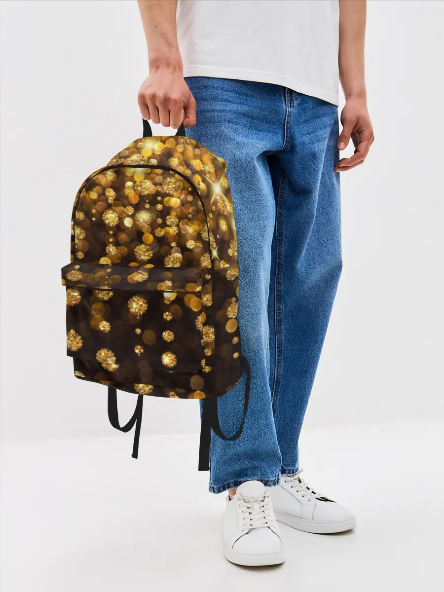 Рюкзак джинсовый / ЗОЛОТЫЕ БЛЕСТКИ