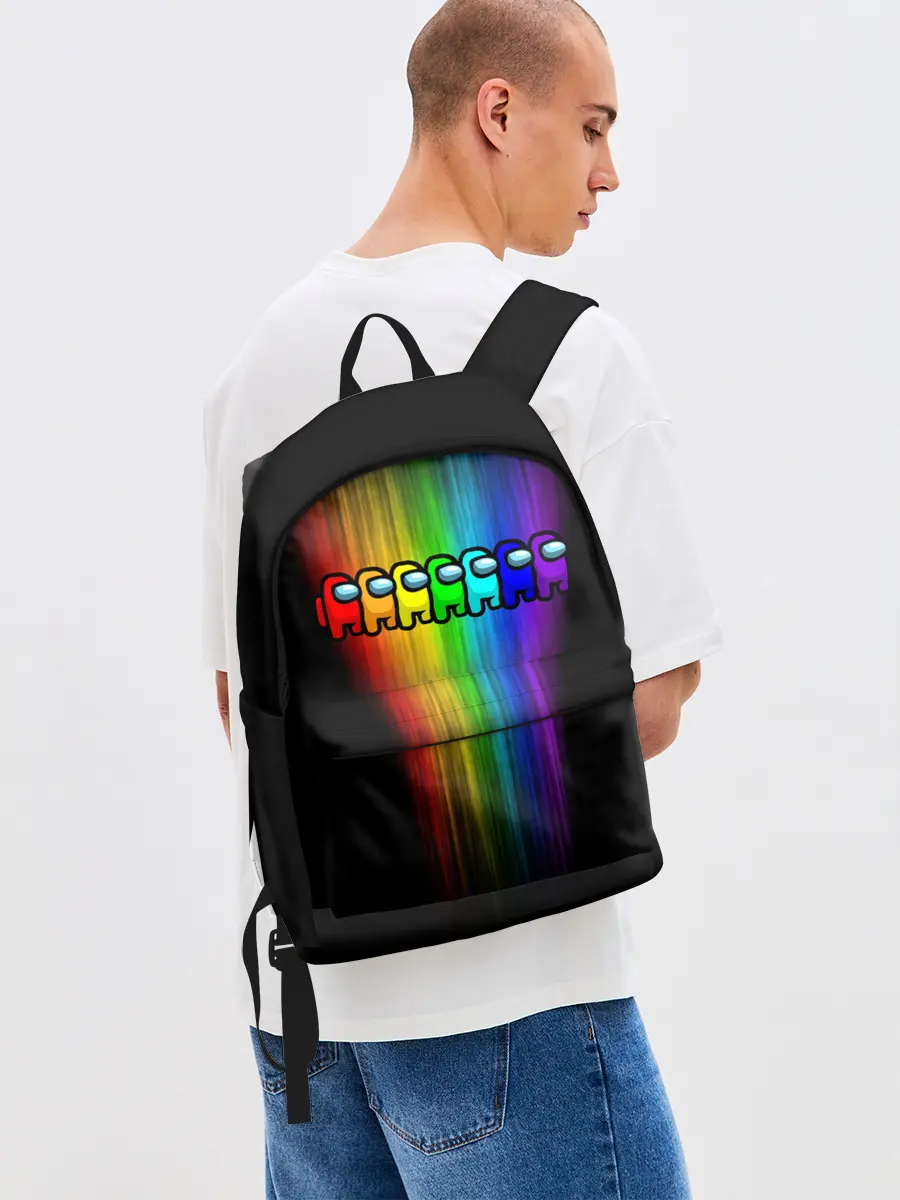 Рюкзак джинсовый / AMONG US - РАДУГА