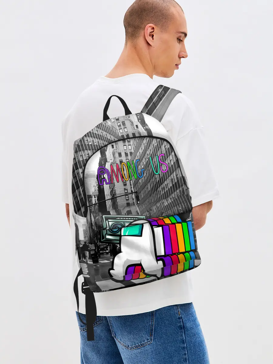 Рюкзак джинсовый / Among Us по улицам Нью-Йорка