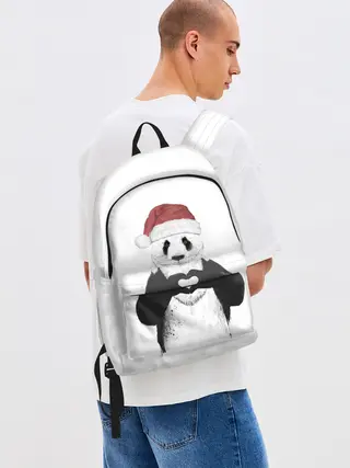 Рюкзак джинсовый / Панда Клаус