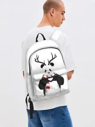 Рюкзак джинсовый / Новогодний Панда