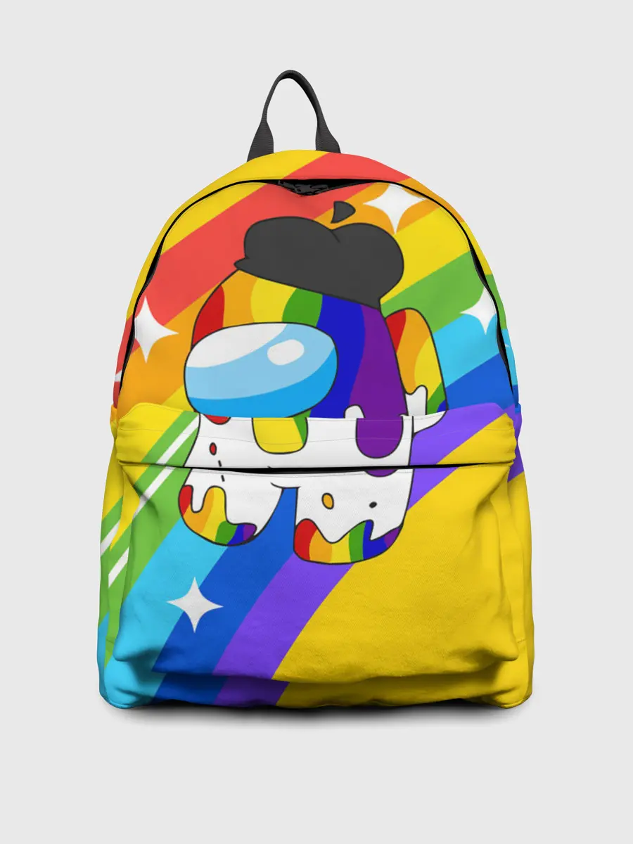 Рюкзак джинсовый / AMONG US - Радужный