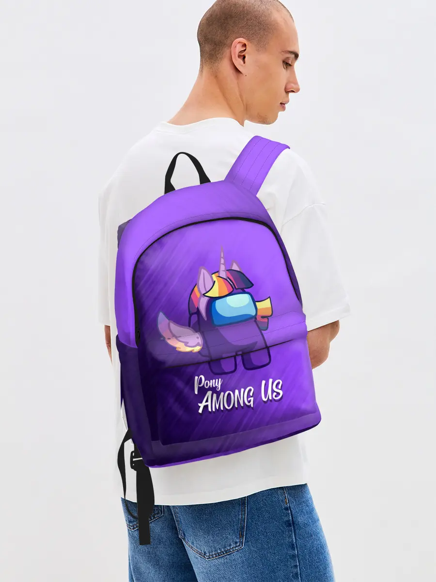 Рюкзак джинсовый / AMONG US - ЕДИНОРОГ