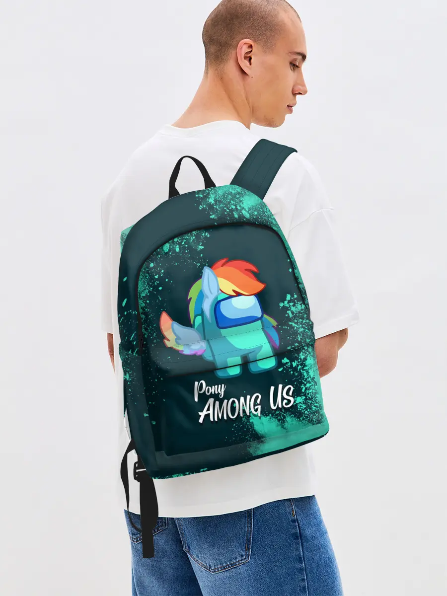 Рюкзак джинсовый / AMONG US - ПОНИ