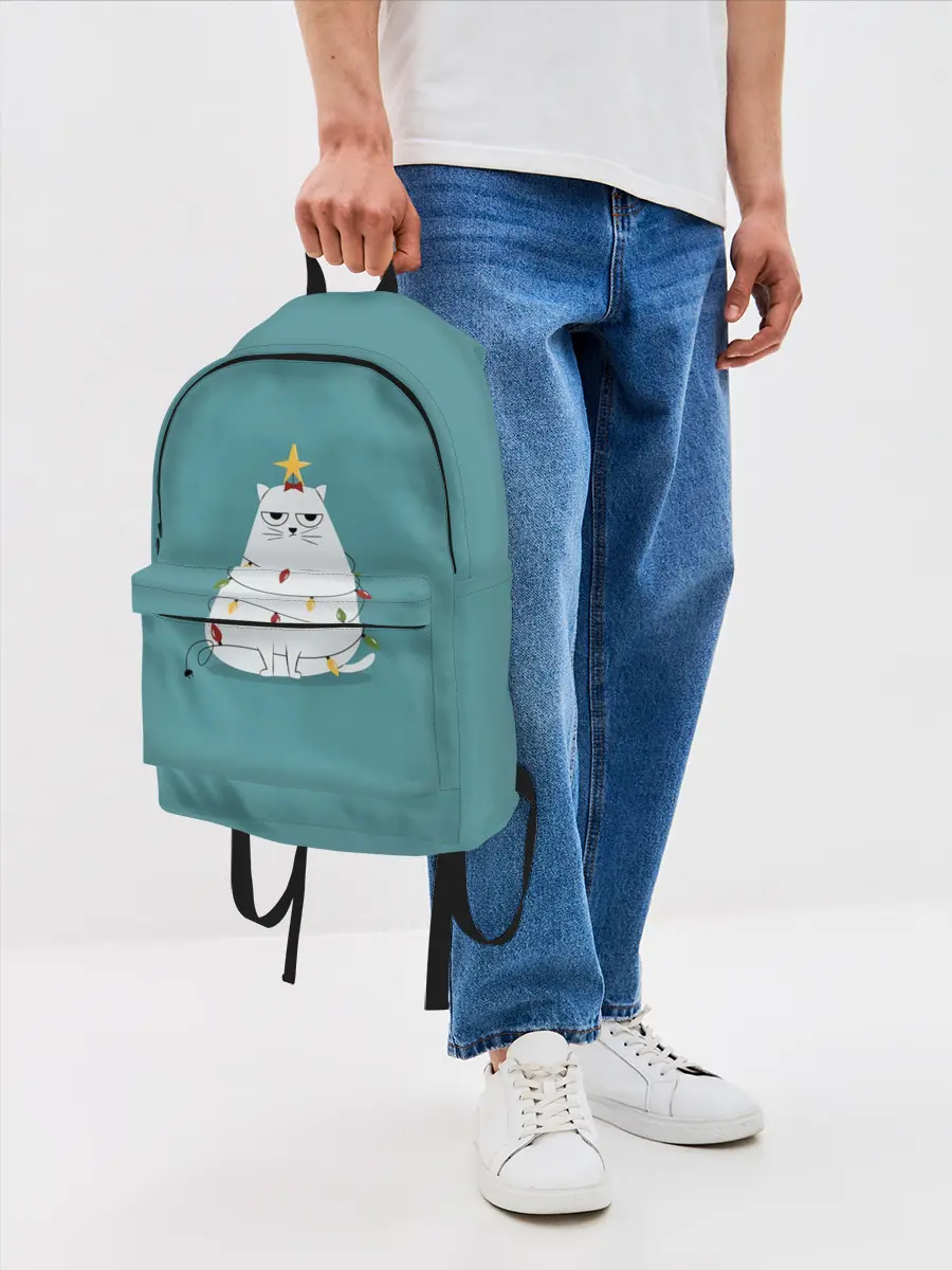 Рюкзак джинсовый / Кото-ёлка