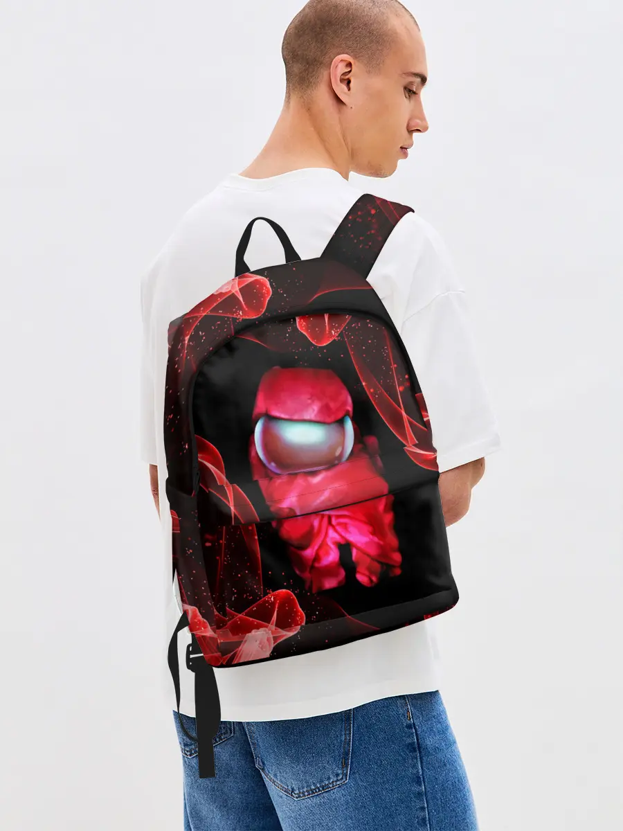 Рюкзак джинсовый / AMONG US - КРАСНЫЙ